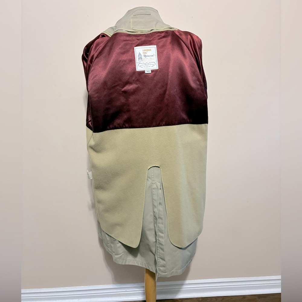London Fog Maincoats Men's Classic Tan Overcoat with Removable Lining - Picture 6 of 8